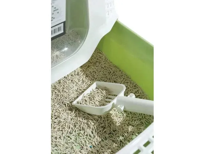 Eco Rattan Cat Litter Box White & Green Pets Qatar