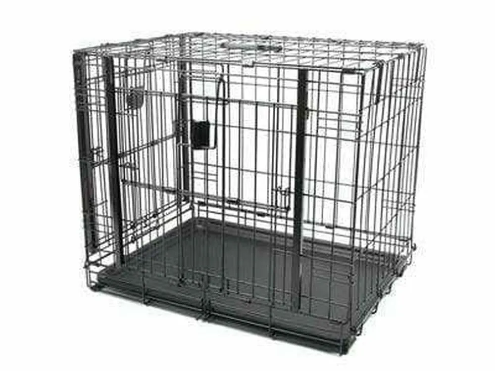 EXPLORER WIRE CRATE - XS 2 SLIDING DOORS & PLASTIC DRAWER Pets Qatar