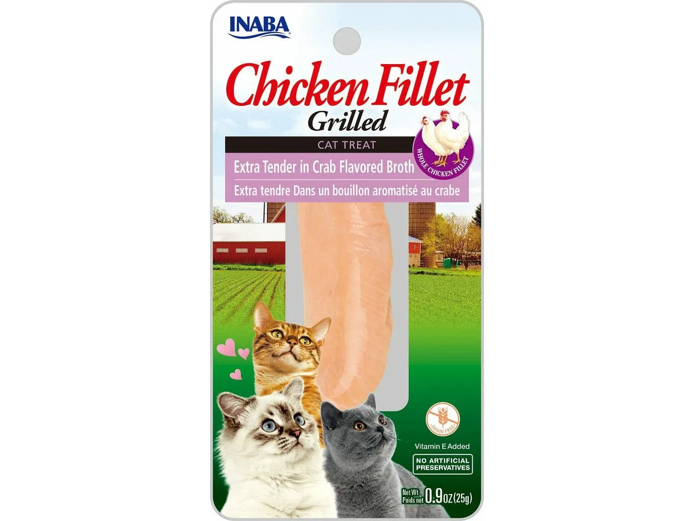 Extra Tender In Crab Flavored Broth(INABA Grilled Chicken Fillet) 15 g/pack Pets Qatar