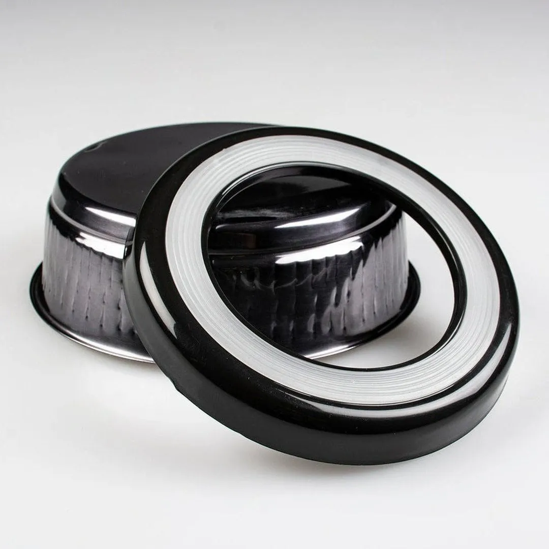 FEEDING BOWL GLOSSY FIX L - 20,3x20,3x6,6cm black Pets Qatar
