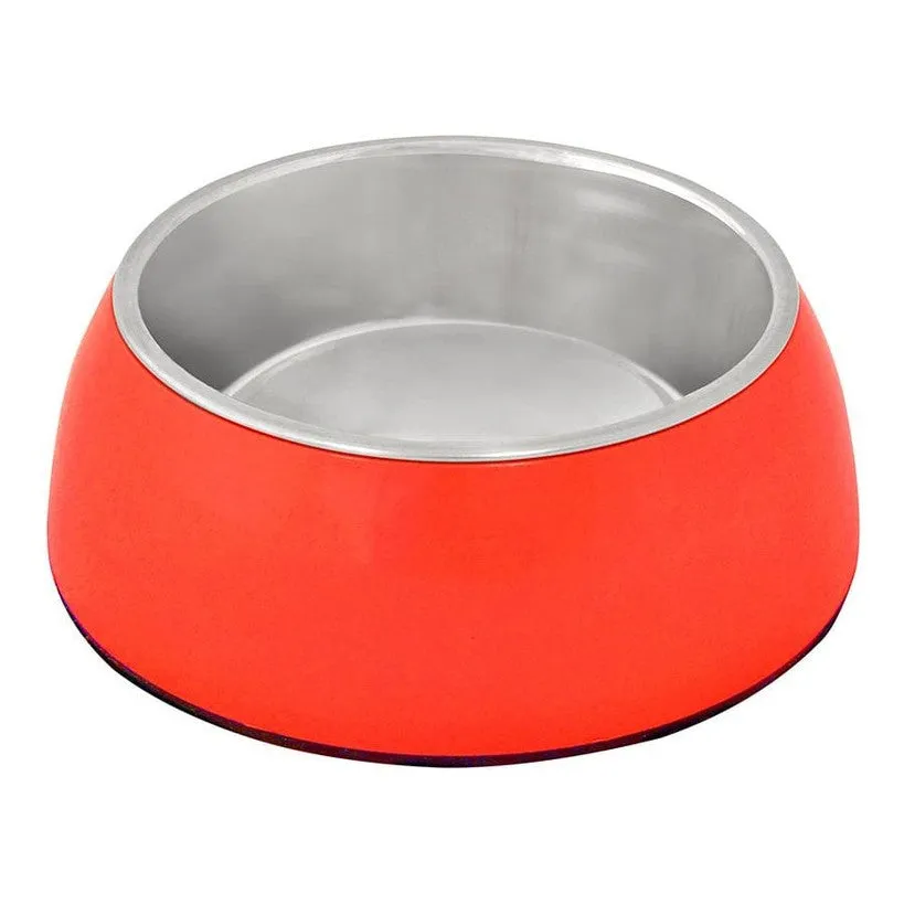 FEEDING BOWL   SOCKET GLOSSY UNO 200ml - 10cm red Pets Qatar