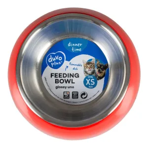 FEEDING BOWL   SOCKET GLOSSY UNO 200ml - 10cm red Pets Qatar