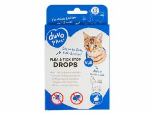 Flea & tick stop anti-parasite drops cat 4x1,5ml Pets Qatar