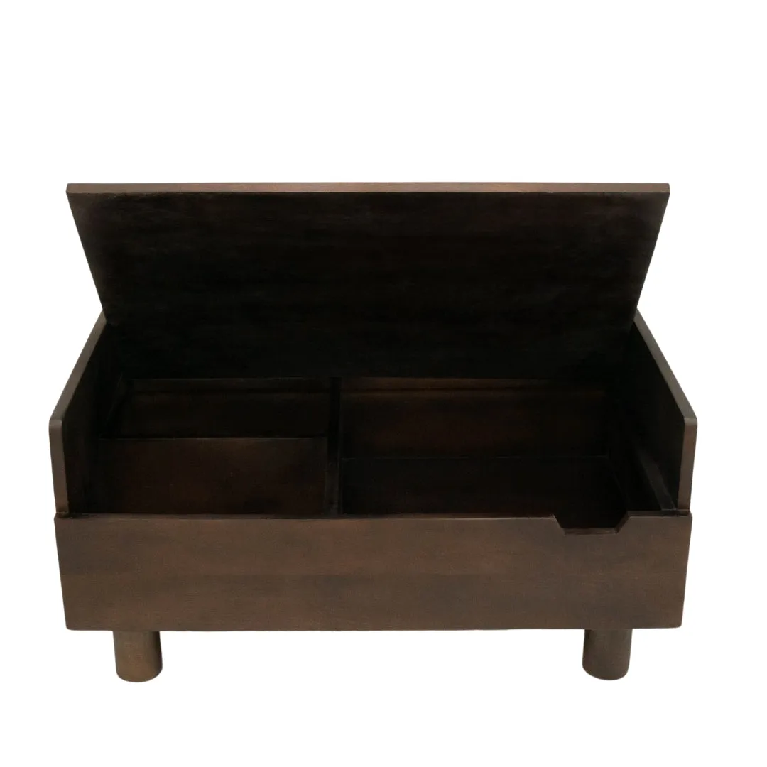 FurryLiving Hibachi Bed with Storage for Dogs (Honey/Yellow Cushion)