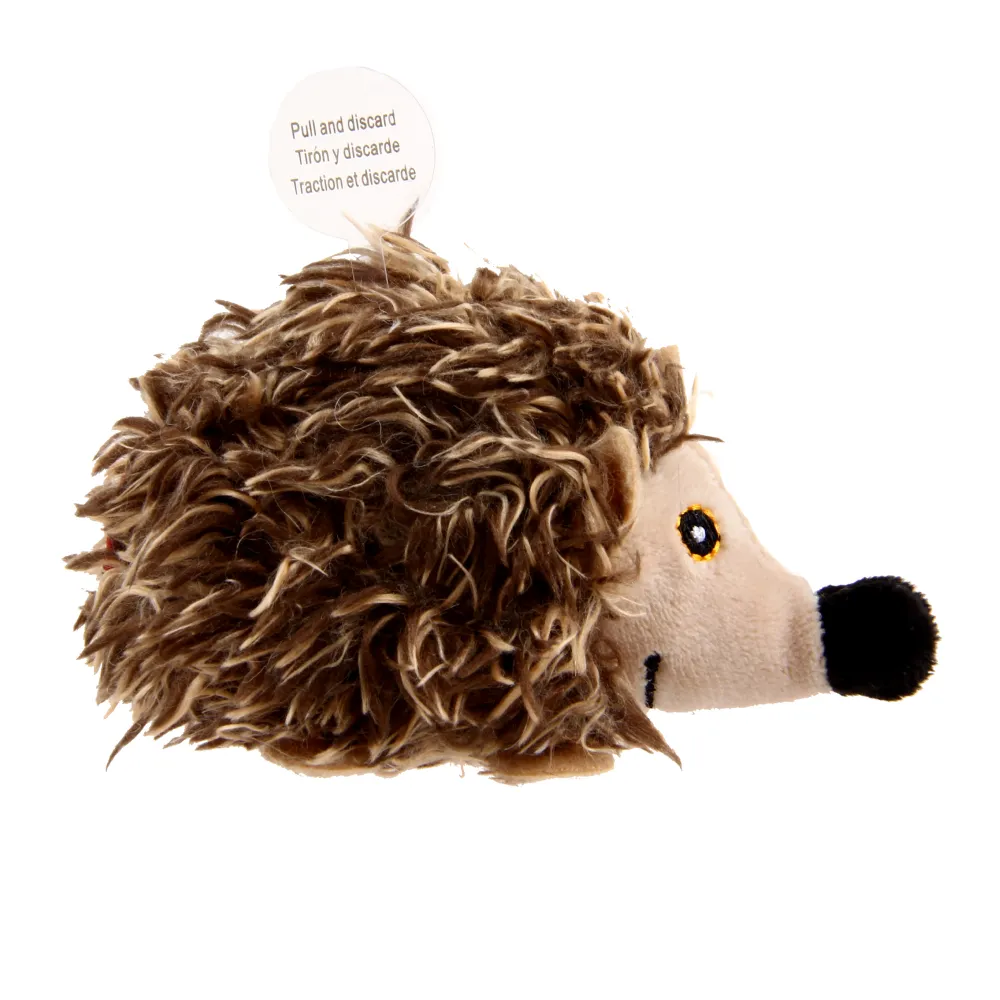 GiGwi Melody Chaser with Motion Activated Sound Chip Hedgedog Toy for Cats (Brown)