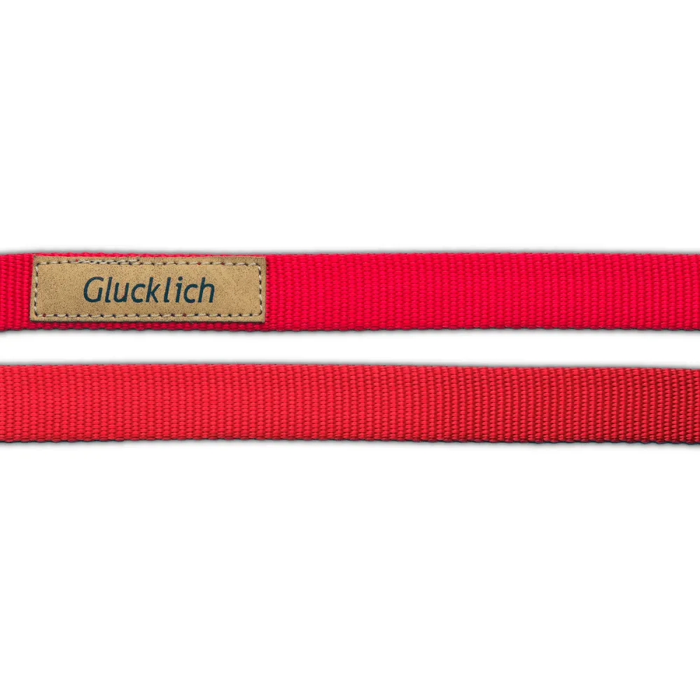 Glucklich Heavy Duty Printed Leash for Dogs (5ft Red)