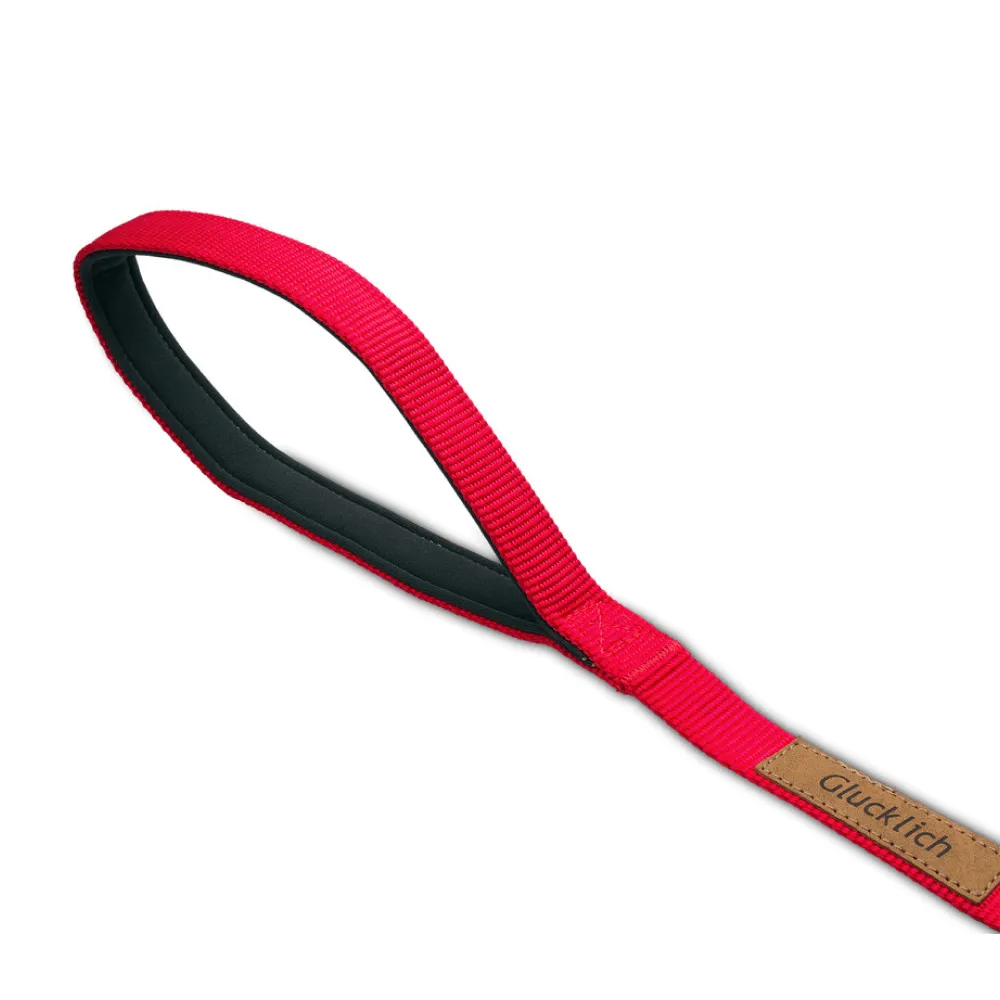 Glucklich Heavy Duty Printed Leash for Dogs (5ft Red)