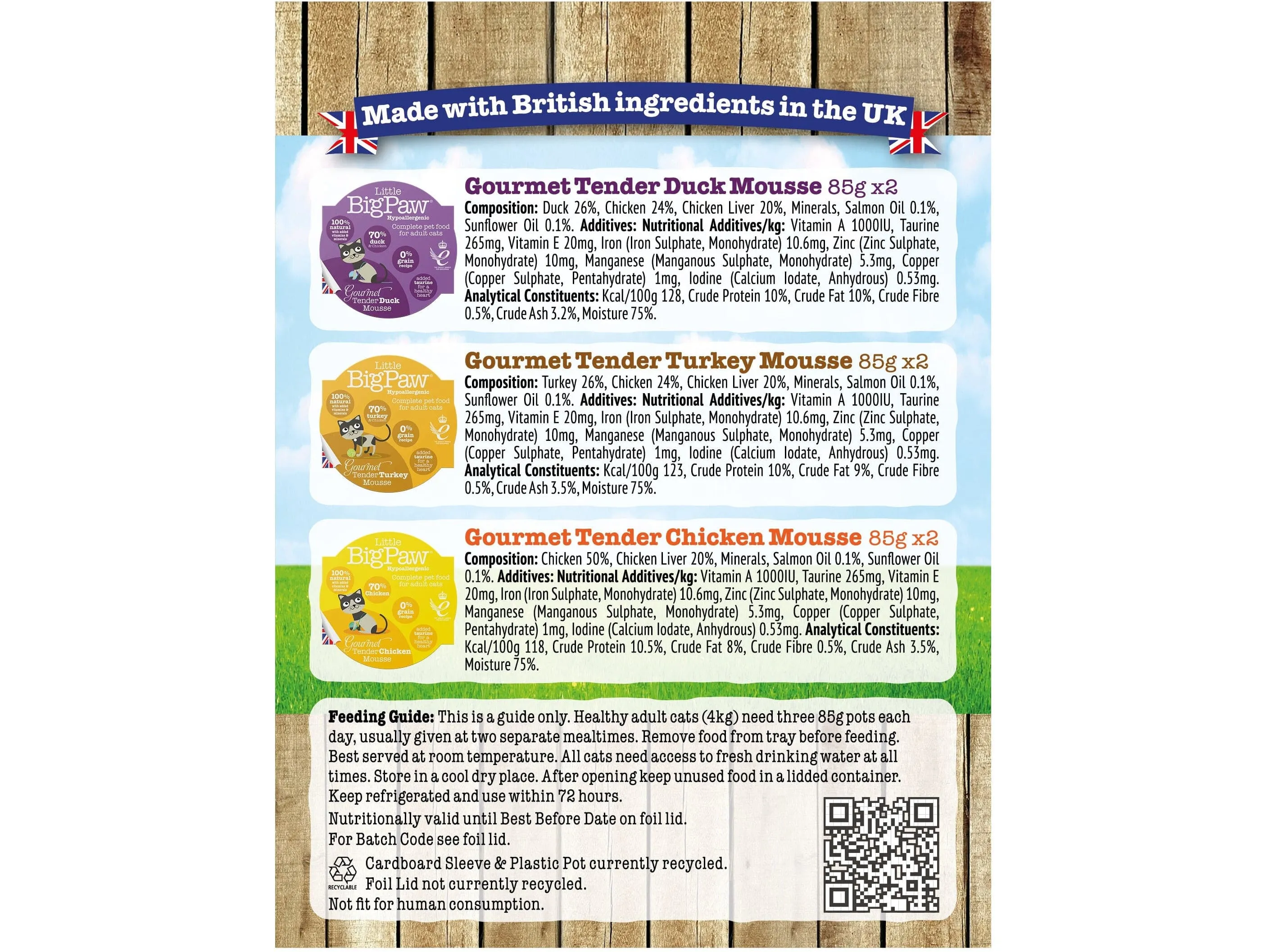Gourmet Poultry  Mousse Selection 6x85gm /Little BigPaw Pets Qatar