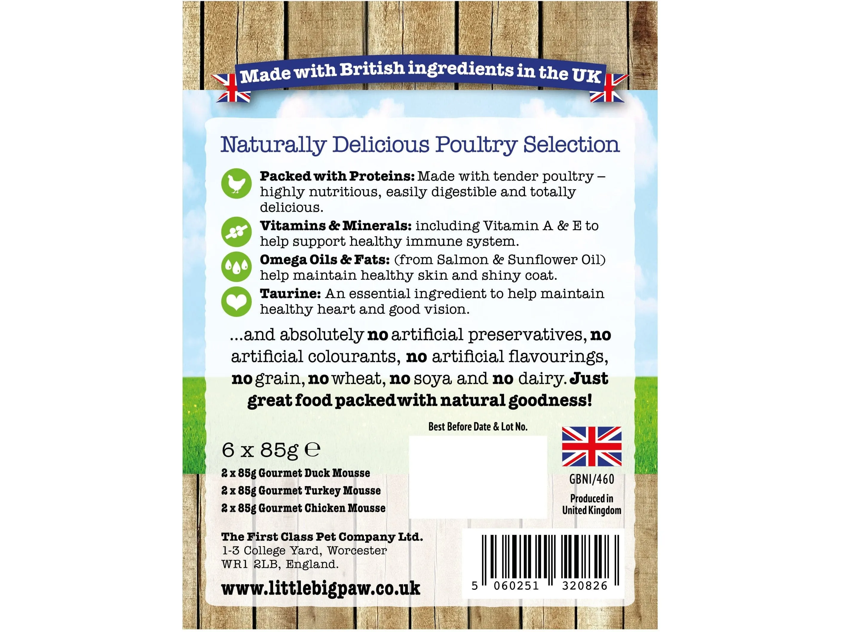 Gourmet Poultry  Mousse Selection 6x85gm /Little BigPaw Pets Qatar