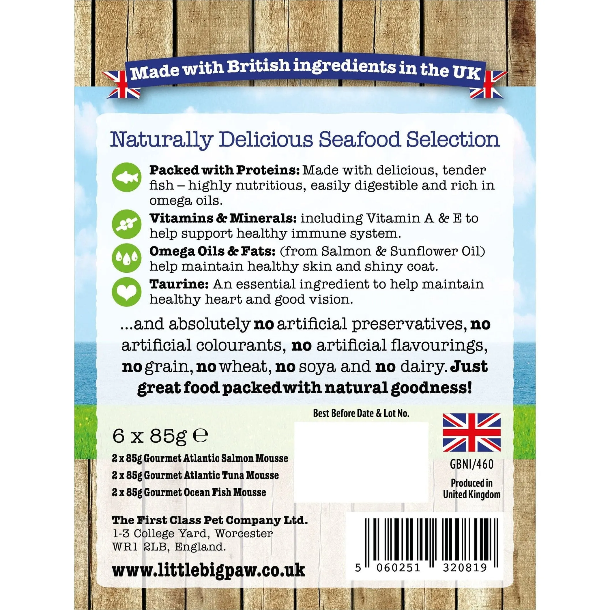 Gourmet Seafood Mousse Selection 6x85gm /Little BigPaw Pets Qatar
