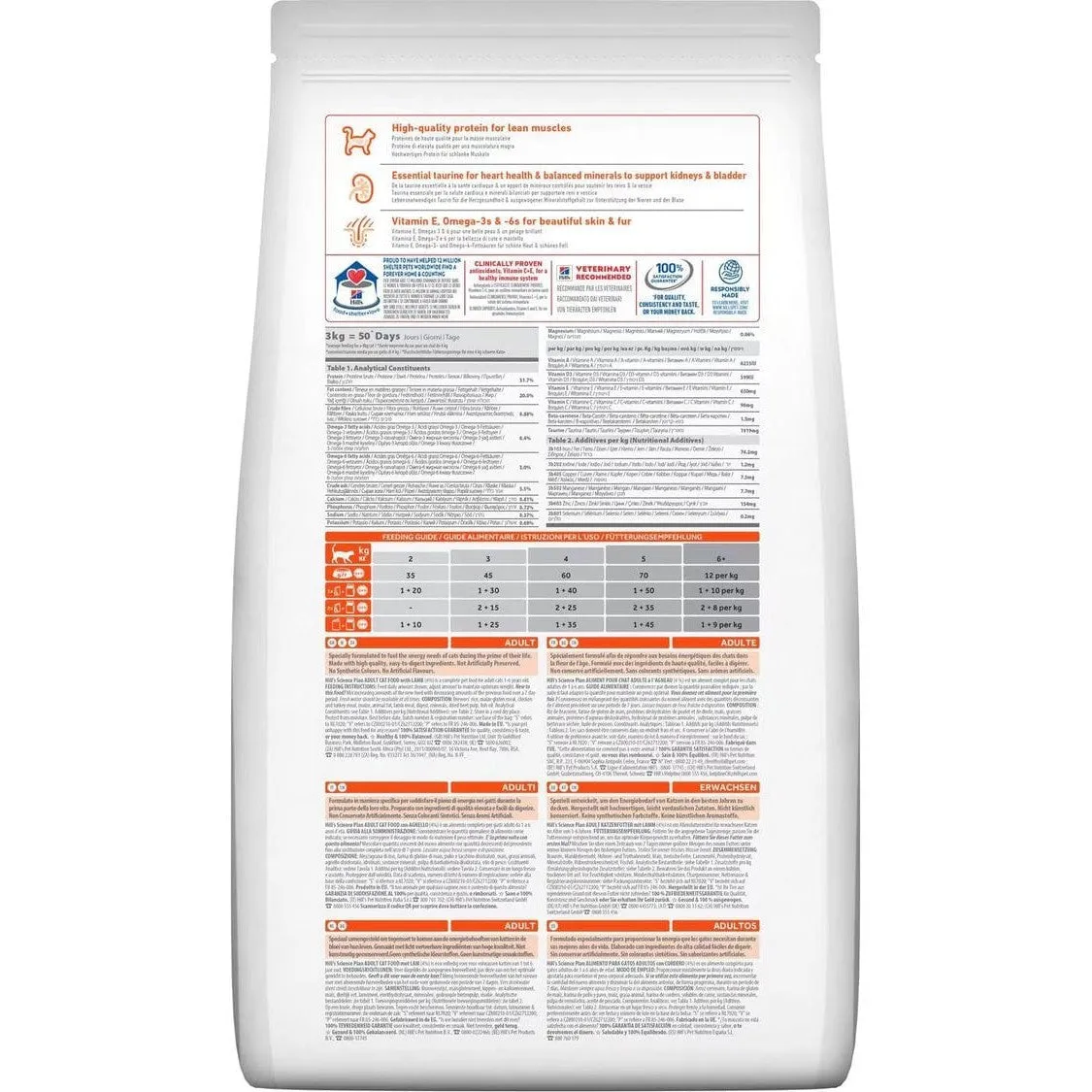 Hill`s Science Plan Adult Cat Food with Lamb - 1.5Kg Pets Qatar