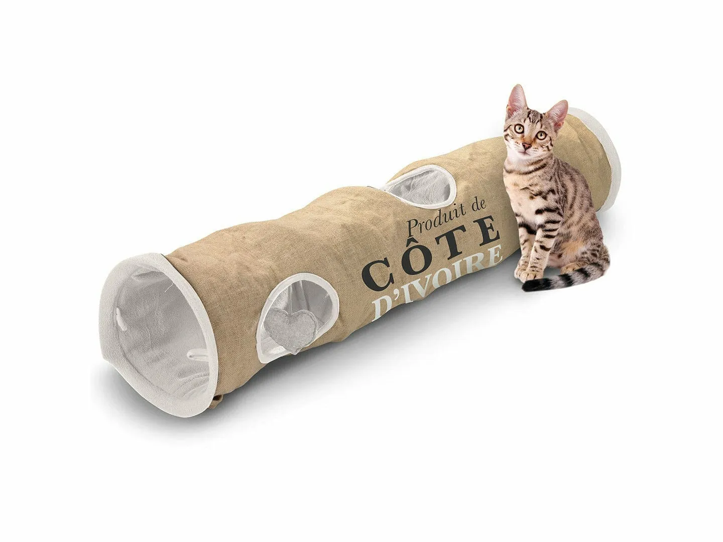 Homecollection Cat Tunnel Cote D Ivoire Jute 120x25x25CM Pets Qatar