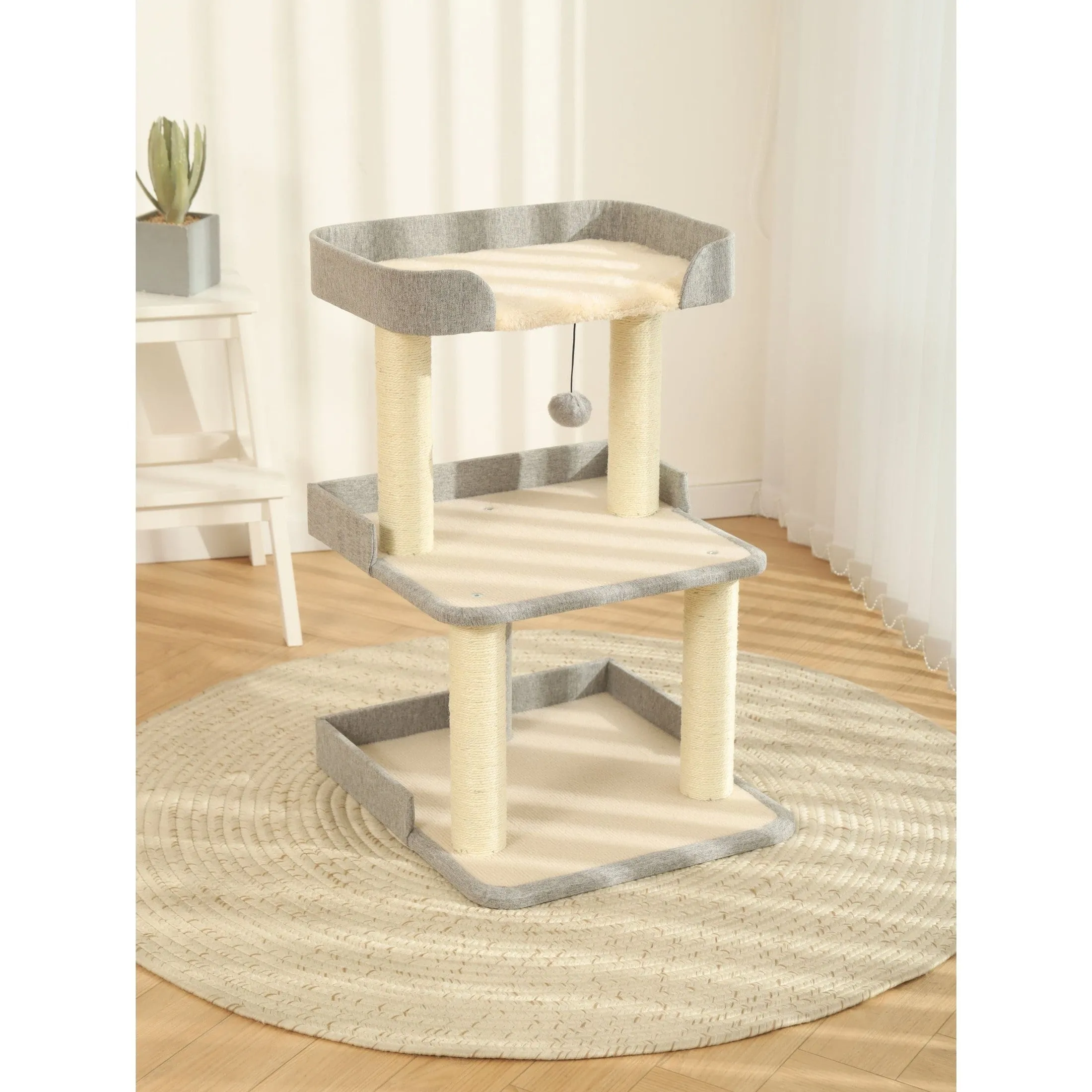 HOOPET cat fashion double climbing frame fall and winter upgrade Pets Qatar