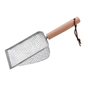 HOOPET Fine Mesh Litter Scoop with Wooden Handle (4.5mm)-28*10*5CM Pets Qatar