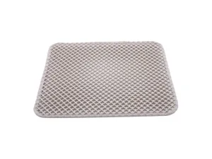 Hoopet Pet Eva Double Litter Mat (Diamond Hole) Gray Pets Qatar