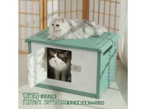 HOOPET Universal Multifunctional Pet Nest Large (Morandi Green with Door) As Photo 86.5X19.5X66.5cm Pets Qatar