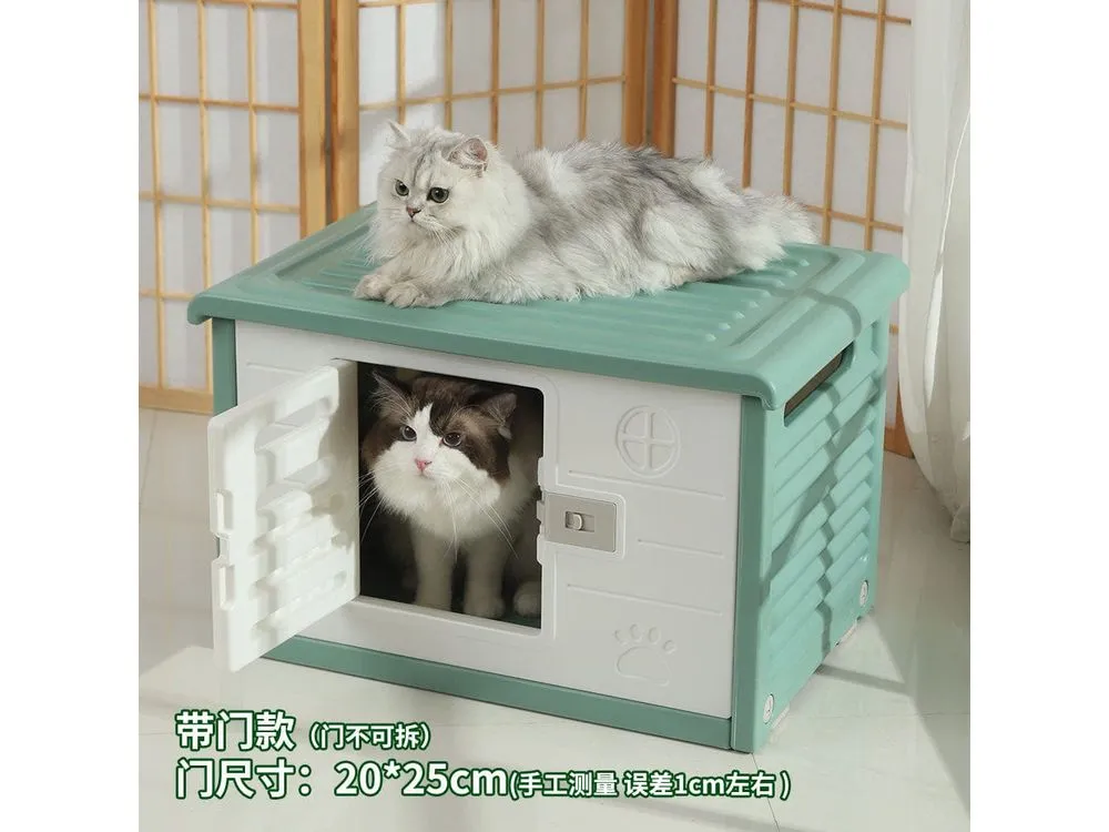 HOOPET Universal Multifunctional Pet Nest Large (Morandi Green with Door) As Photo 86.5X19.5X66.5cm Pets Qatar