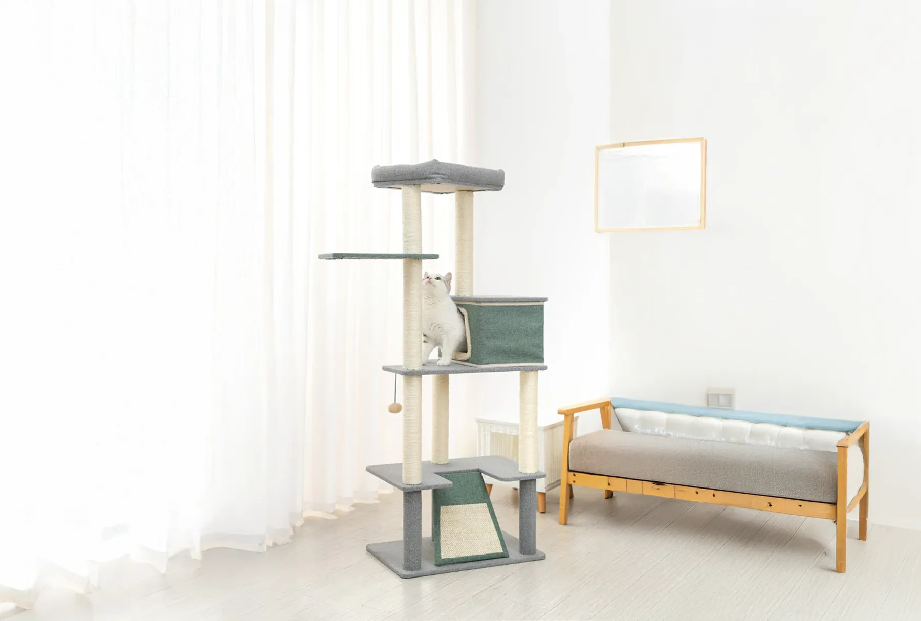 IMAC Tiragraffi Cindy Cat Scratching Post (60x40x147 cm) Pets Qatar