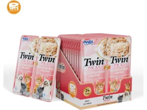 INABA Twin Packs Tuna & Chicken Recipe in Tuna Broth 40g 24 pcs Pets Qatar