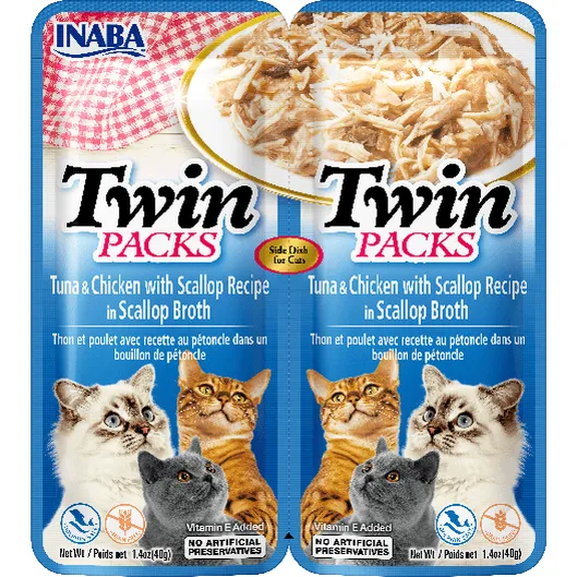 INABA Twin Packs Tuna & Chicken with Scallop Recipe in Scallop Broth 40gx2 Pets Qatar