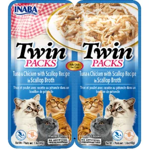 INABA Twin Packs Tuna & Chicken with Scallop Recipe in Scallop Broth 40gx2 Pets Qatar