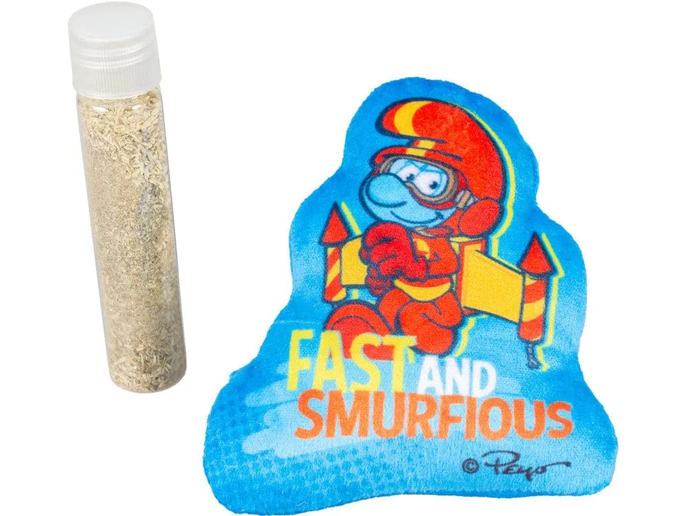 Jetpack Smurf catnip toy 9x2x9cm blue Pets Qatar