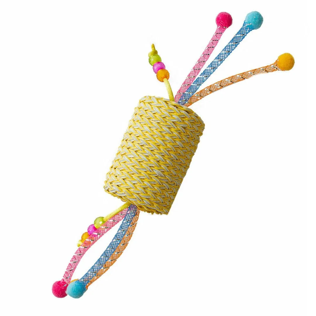 Jolly yellow roll with ropes 22x4,5x4,5cm yellow Pets Qatar