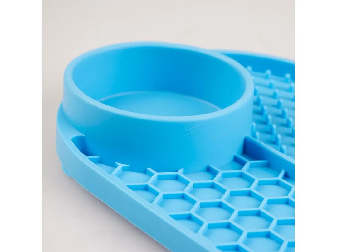Lick mat multi 2x110ml - 32x16,5x3,3cm blue Pets Qatar
