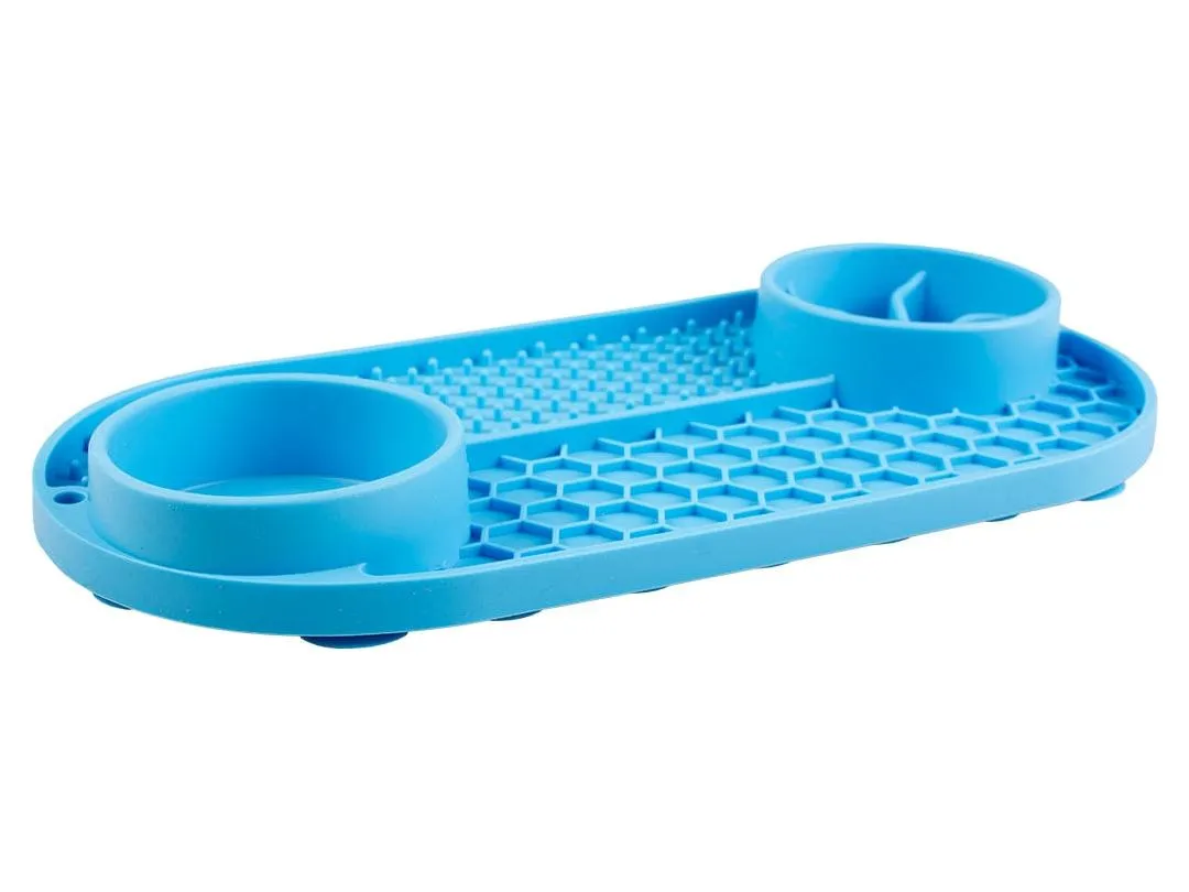Lick mat multi 2x110ml - 32x16,5x3,3cm blue Pets Qatar