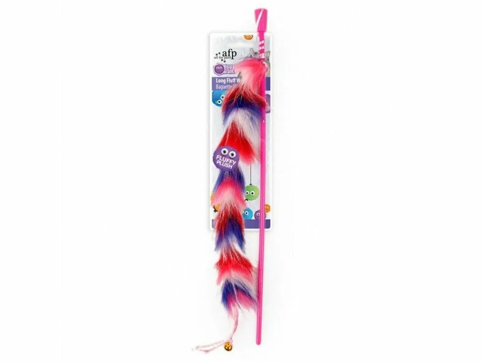 Long Fluff Wand - Red Pets Qatar
