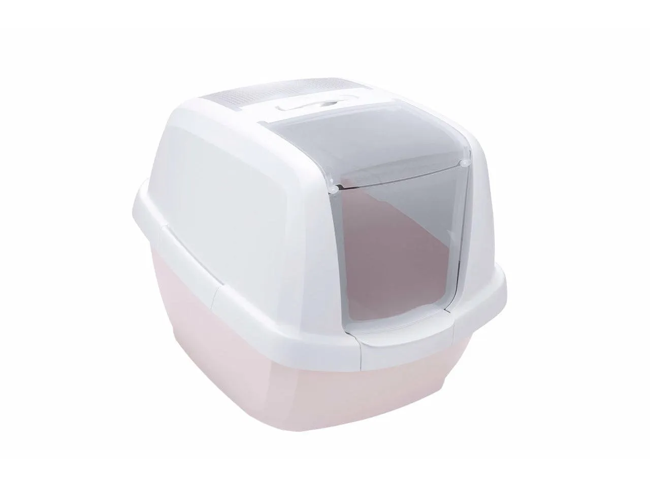 Maddy Cat Litter Box White/Pink Pets Qatar