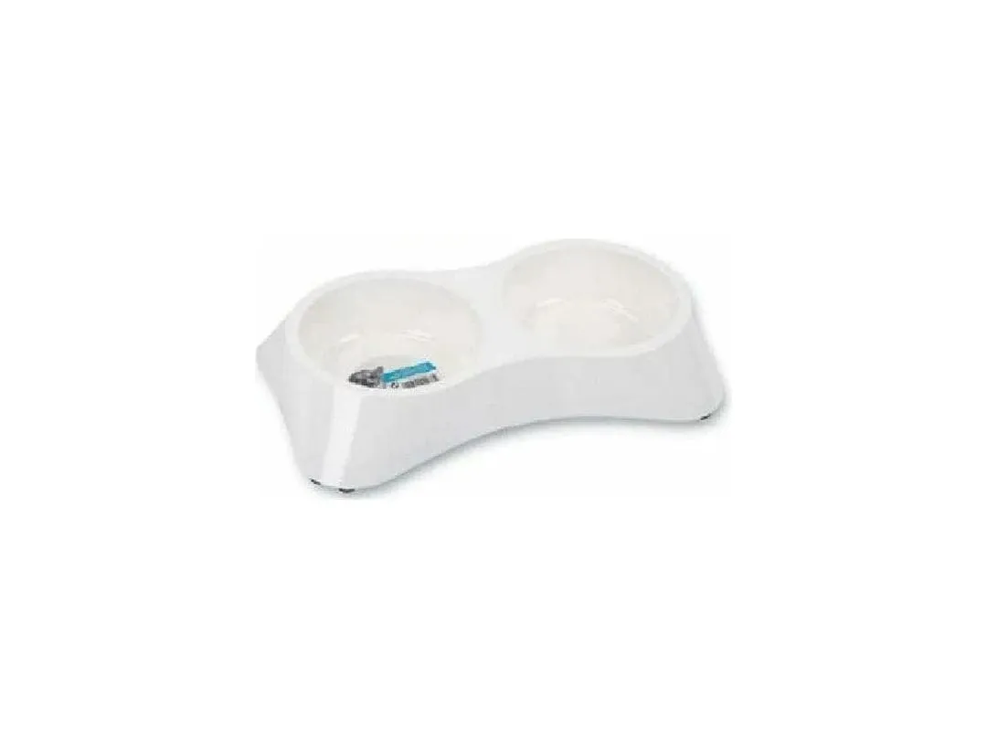Melamine Bowl Green, Blue, White 2x1700 ml Pets Qatar