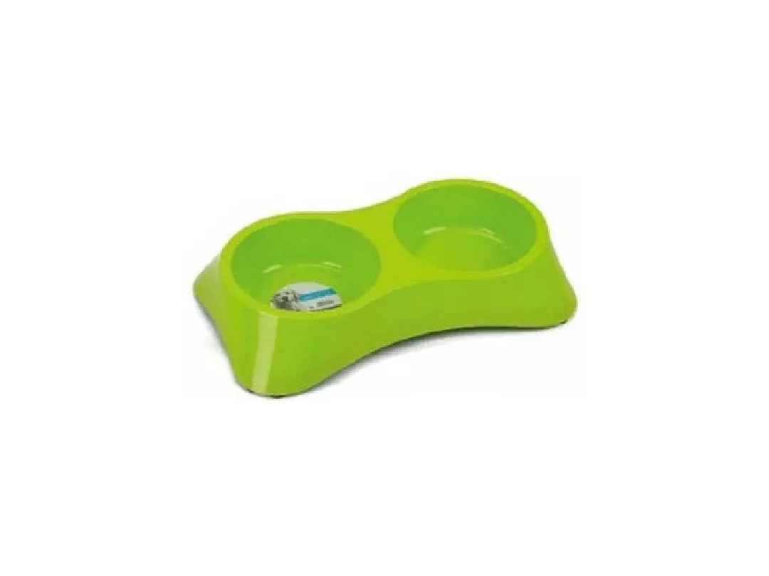 Melamine Bowl Green, Blue, White 2x1700 ml Pets Qatar