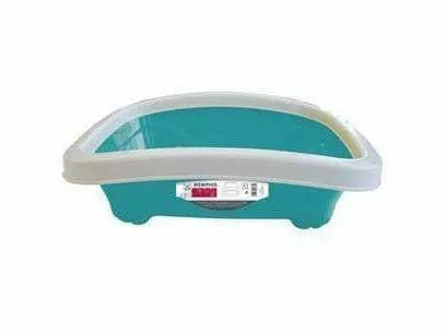 Memphis - Cat Litter Tray With Rim Turquoise, Green & Purple 59 X 48 X 19 Cm Pets Qatar