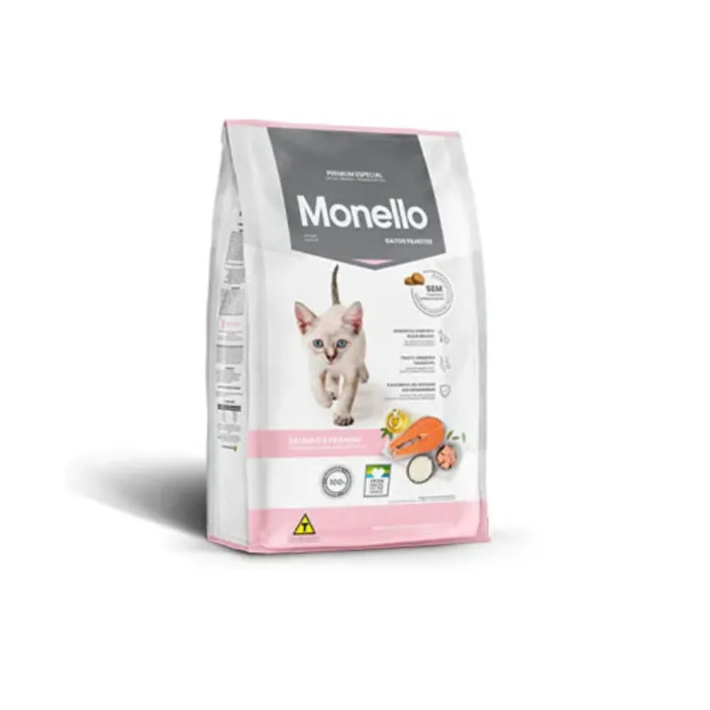 MONELLO SALMON AND CHICKEN DRY FOOD FOR KITTENS 100 g Pets Qatar
