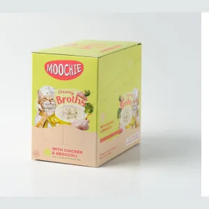 Moochie Broth Chicken & Broccoli 16x40g Pouchs Pets Qatar