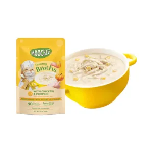 Moochie Broth Chicken & Pumpkin   40G  Pouch Pets Qatar