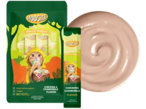 Moochie Chicken & Chamomile Flavor Mousse 5X15G Pouch Sachet Pets Qatar