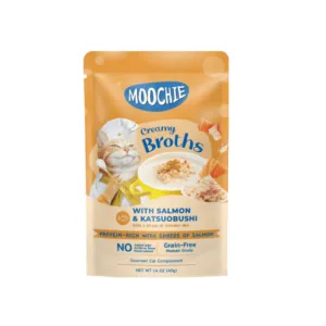 MOOCHIE CREAMY BROTH WITH SALMON & KATSUOBUSHI 40g POUCH Pets Qatar