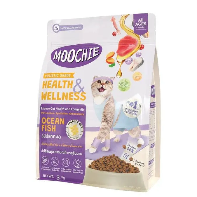 MOOCHIE HEATH & WELLNESS CAT FOOD OCEAN FISH FLAVOUR 3kg Pets Qatar