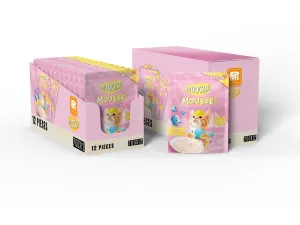 Moochie Kitten Mousse With Tuna Bonito  12X70G.  Pouch Pets Qatar
