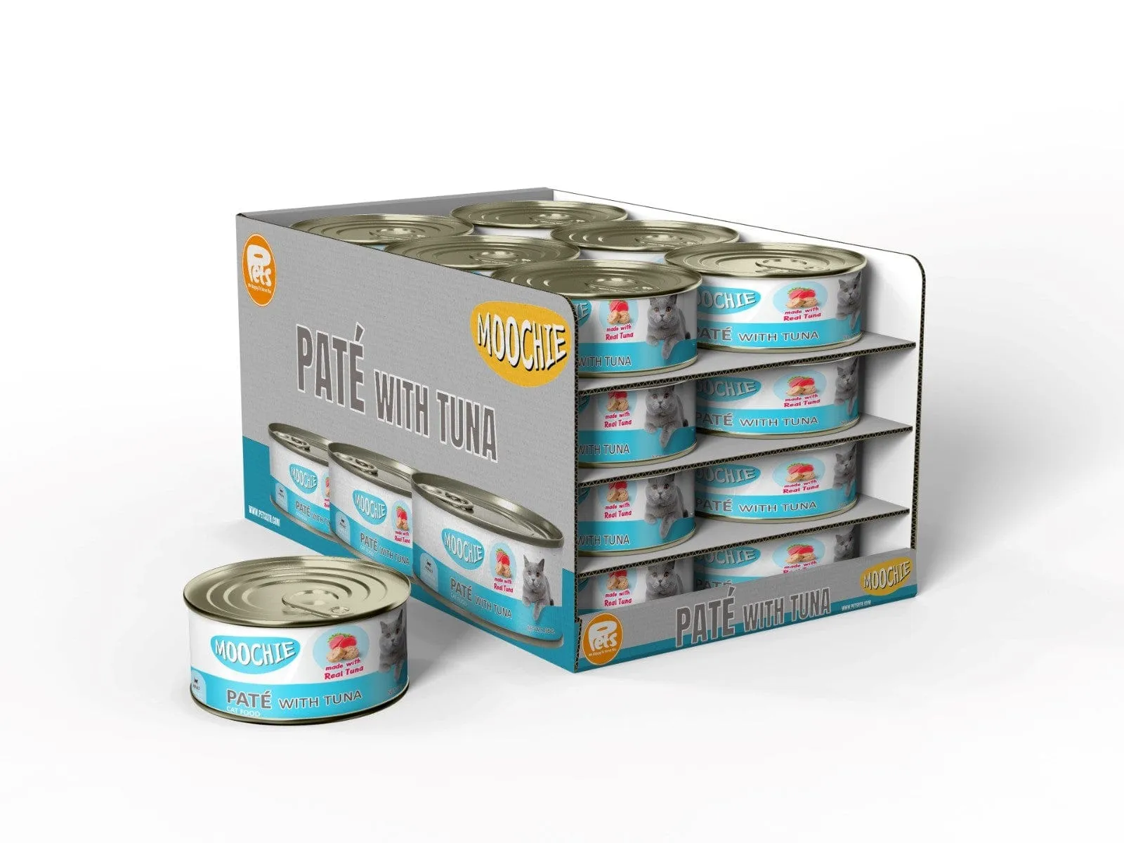 Moochie Loaf With Tuna Pate 24X156G. Can Pets Qatar