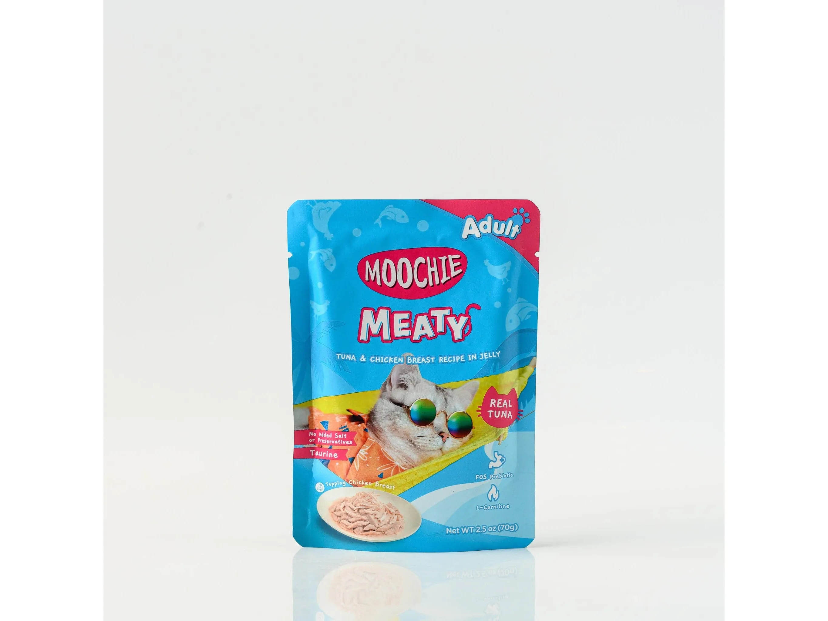Moochie Meaty Tuna & Chicken Breast Recipe In Jelly  70G  Pouch Pets Qatar