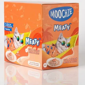 Moochie Meaty Tuna & salmon in jelly 12x70g Pouchs Pets Qatar