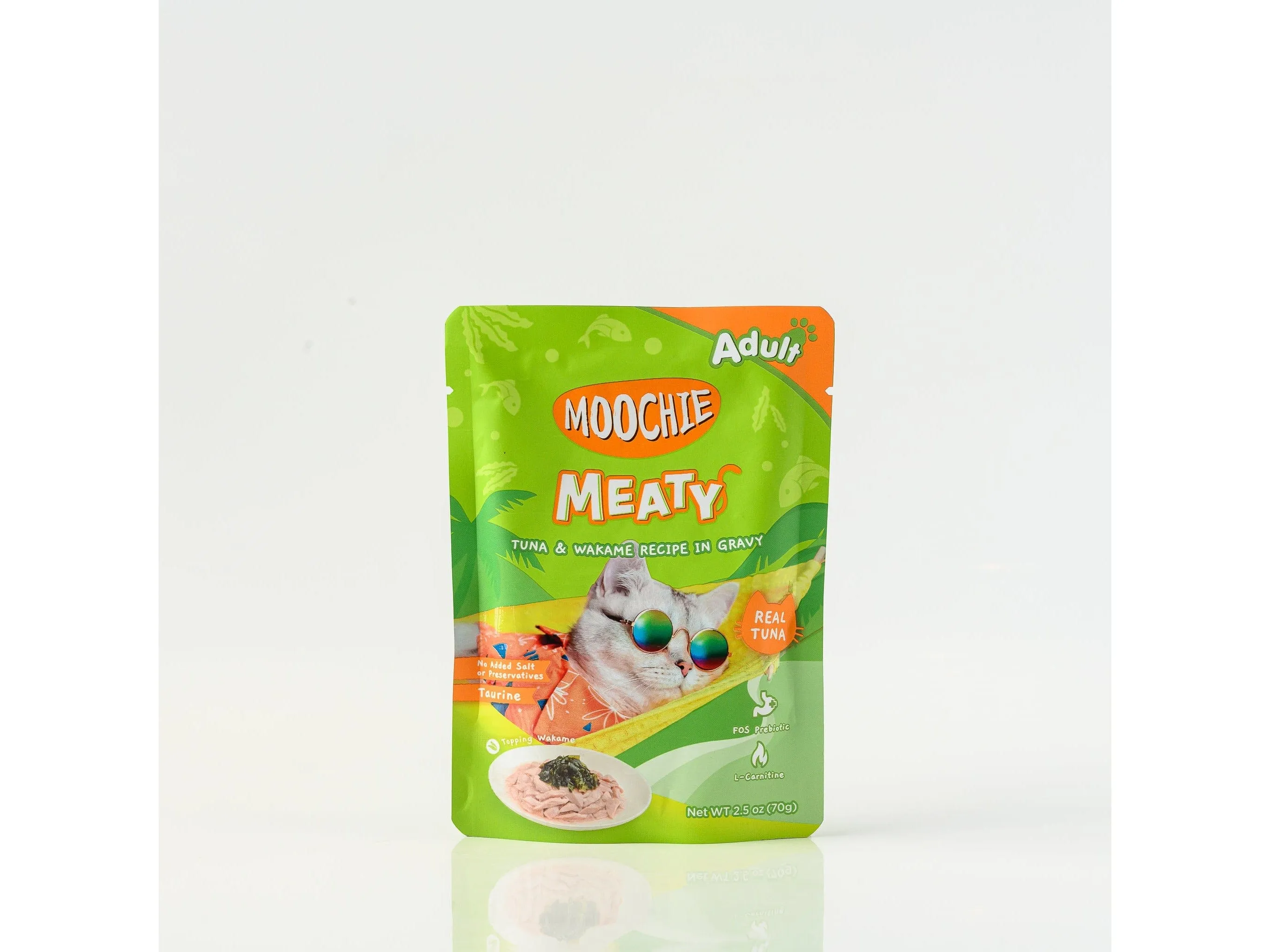 Moochie Meaty Tuna & Wakame Recipe in gravy 12x70g Pouchs Pets Qatar