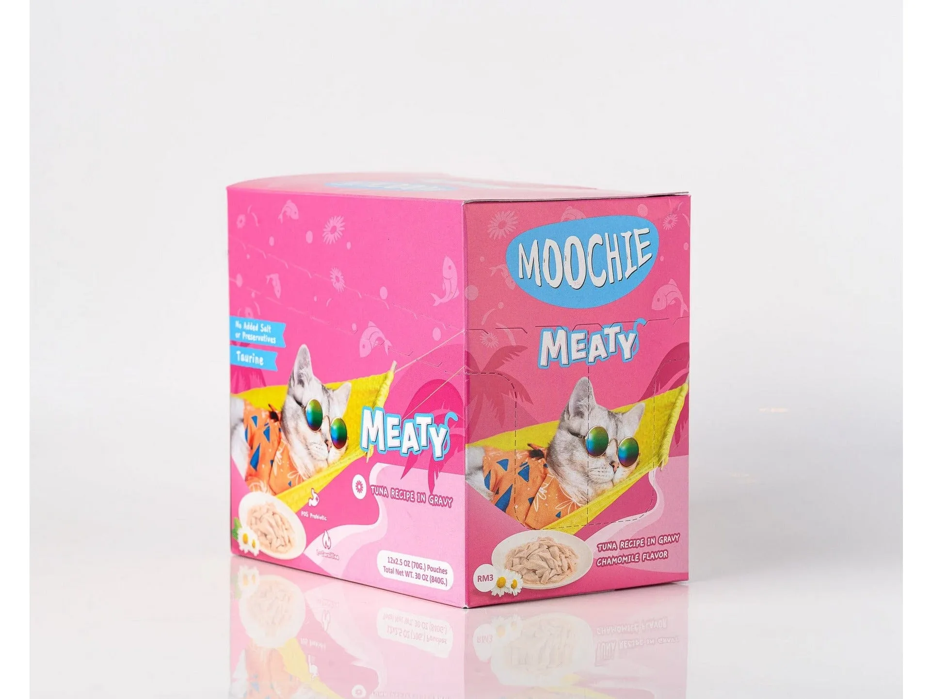 Moochie Meaty Tuna Recipe in gravy 12x70g Pouchs Pets Qatar