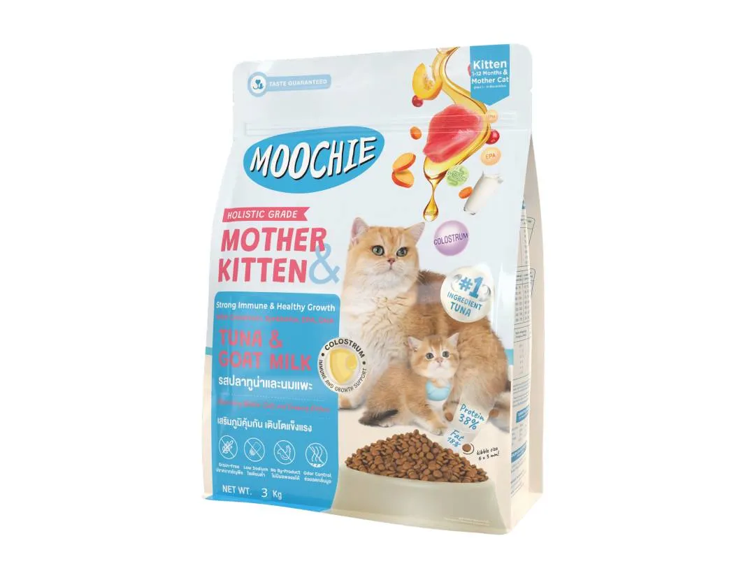 MOOCHIE MOTHER & KITTEN CAT FOOD TUNA & GOAT MILK FLAVOUR 3kg Pets Qatar