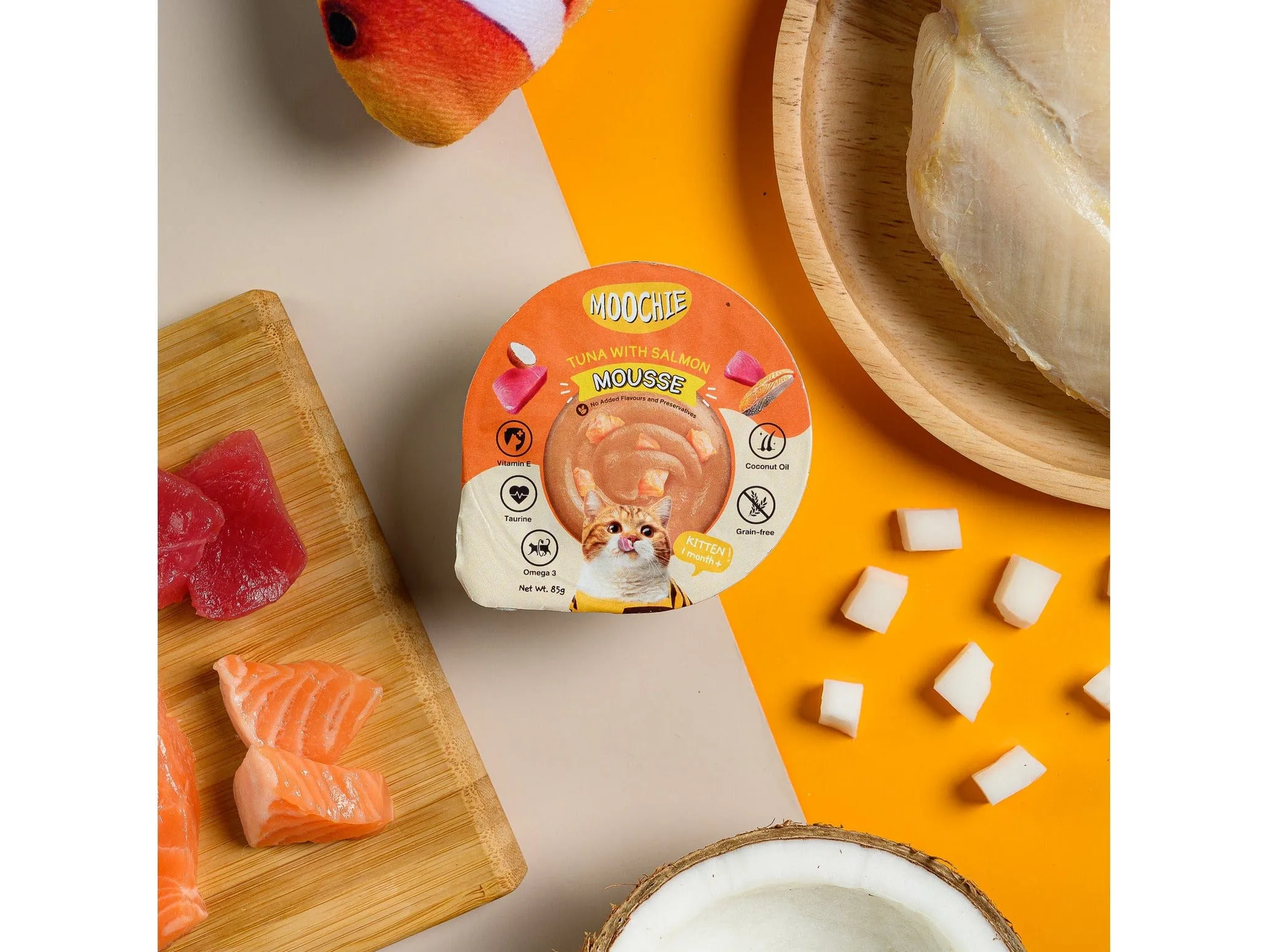 MOOCHIE MOUSSE TUNA WITH SALMON 12x85g Cups Pets Qatar
