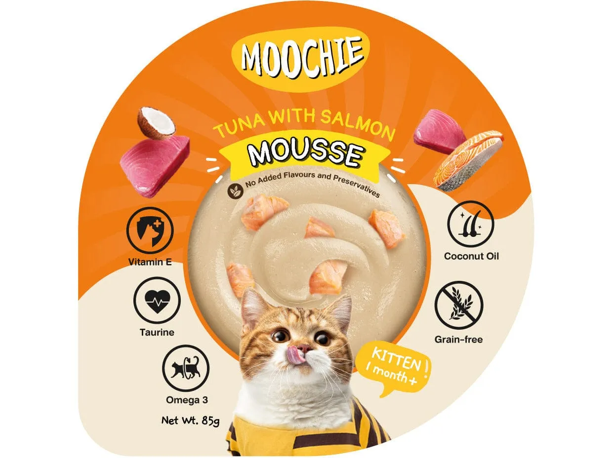 Moochie Mousse Tuna With Salmon  85G  Cup Pets Qatar