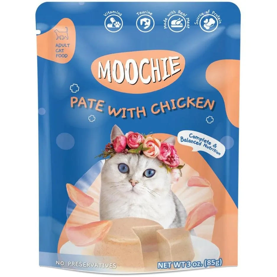 Moochie Pate with Chicken 12x85g Pouchs Pets Qatar